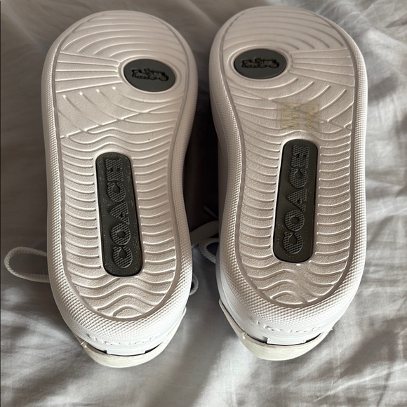 Coach White Leather Court Sneakers - Picture 4 of 6